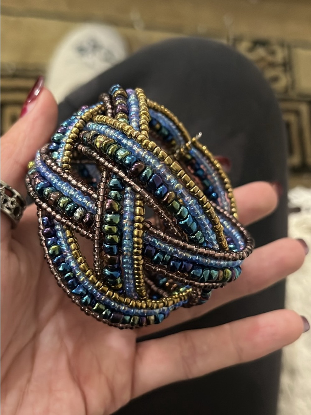 Beaded Wire Bangle